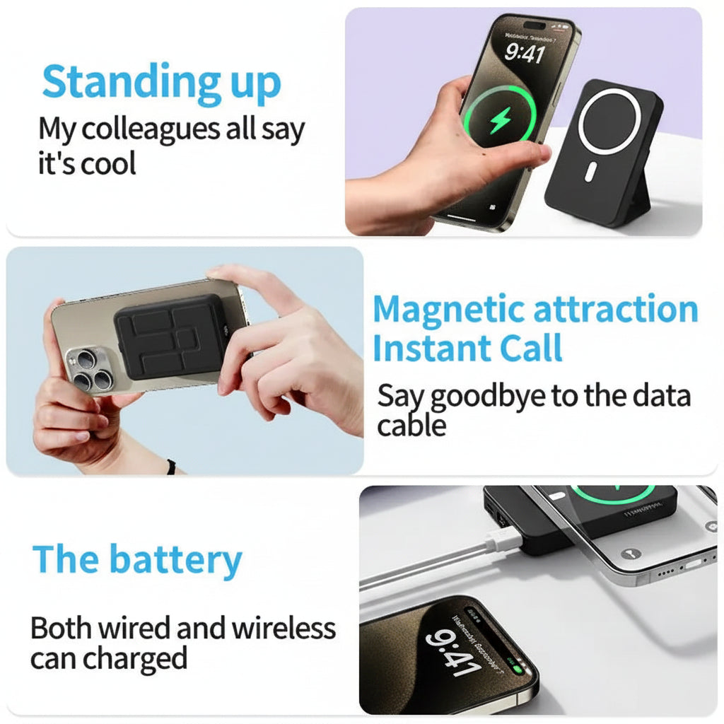 SnapCharge Pro™ 2026 Edition | Magnetic Fast Charging Power Bank
