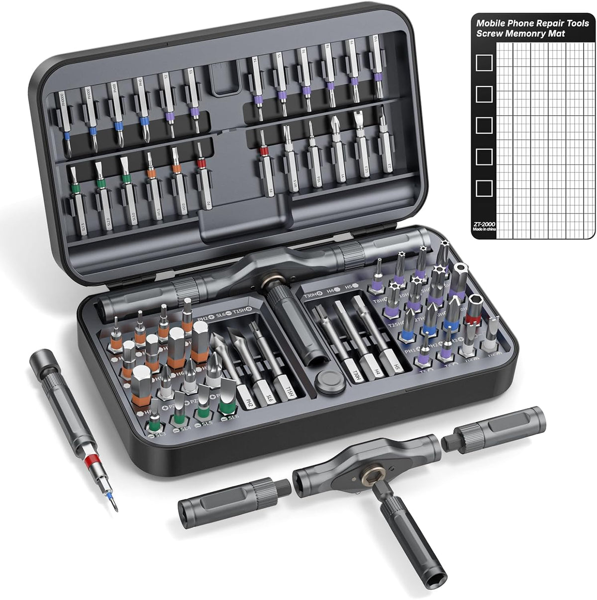 42 in 1 Magnetic Screwdriver Set, Multi Bit Ratcheting Screwdriver Set